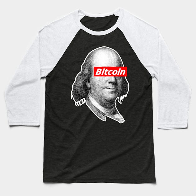 Bitcoin Baseball T-Shirt by boldifieder